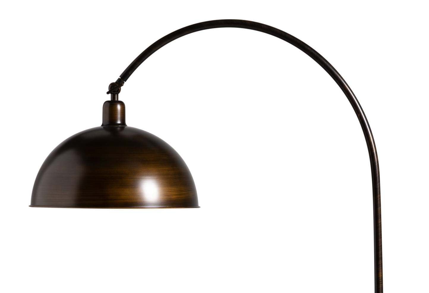 62.75 Bean Lampadaire en métal bronze avec tête de lampe réglable|Lampe à pied de 62,75 po en métal bronze haricot avec tête de lampe réglable