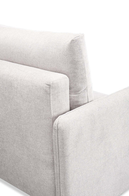 Canapé-lit Shadow de 82,5 po en tissu d'apparence lin avec rangement et deux accoudoirs coussinés - gris