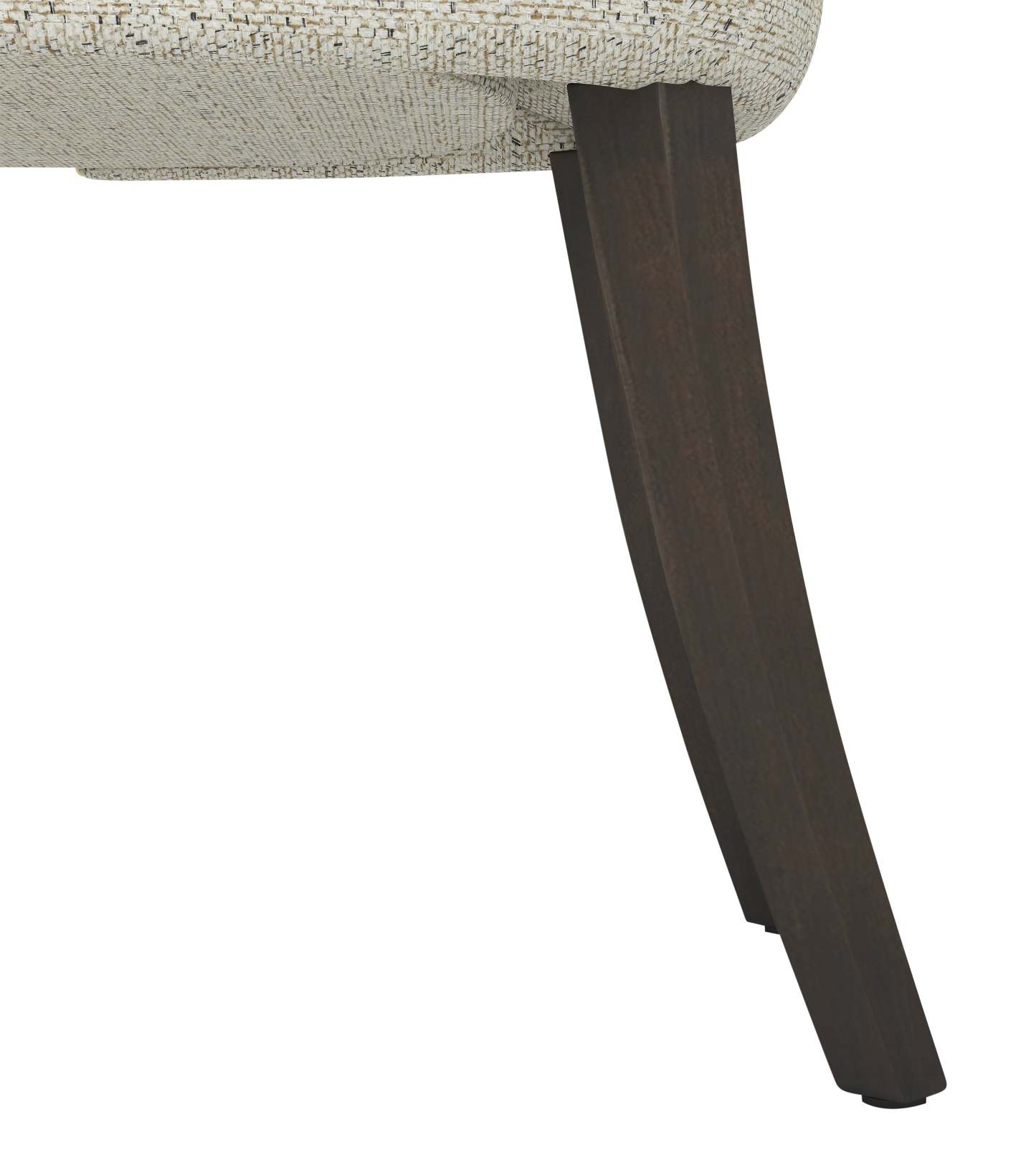 Chaise de salle à manger à dossier à oreilles Shea avec tissu d'apparence lin, Bois - Ivoire | Chaise de salle à manger Shea à oreilles en tissu d'apparence lin et en bois - ivoire