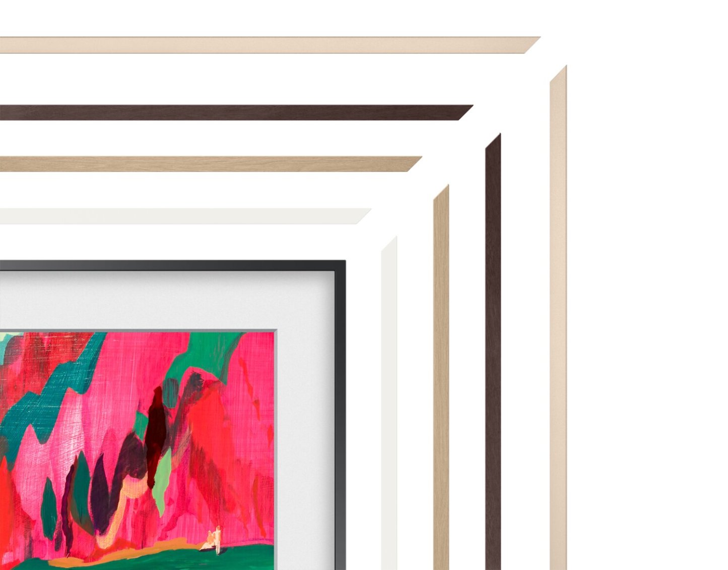 Cadre décoratif personnalisable pour téléviseur The Frame Pro de 65 po de Samsung - blanc moderne