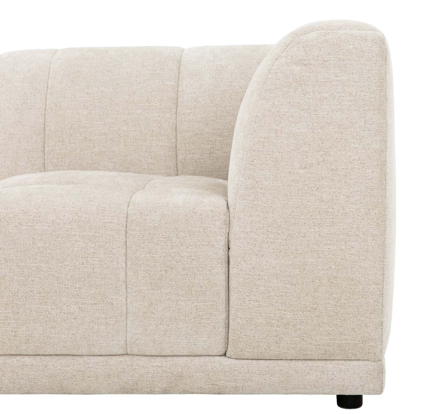 Sofa modulaire Oaklyn Kort & Co. de 109 po en tissu avec coussins de siège capitonnés - beige