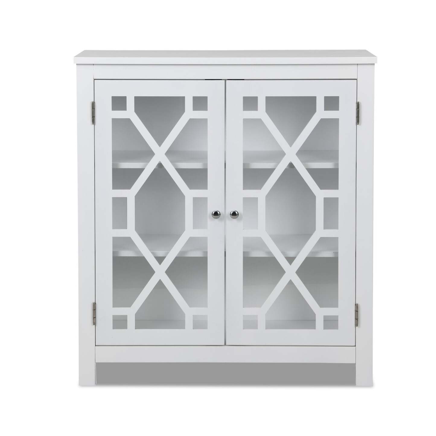 Armoire décorative Clary 31.5 avec portes en verre - Blanc|Armoire décorative Clary de 31,5 po avec portes en verre - blanche