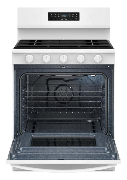 Cuisinière à gaz Whirlpool de 5,0 pi3 avec cuisson à air – blanche - WFGS5730SW