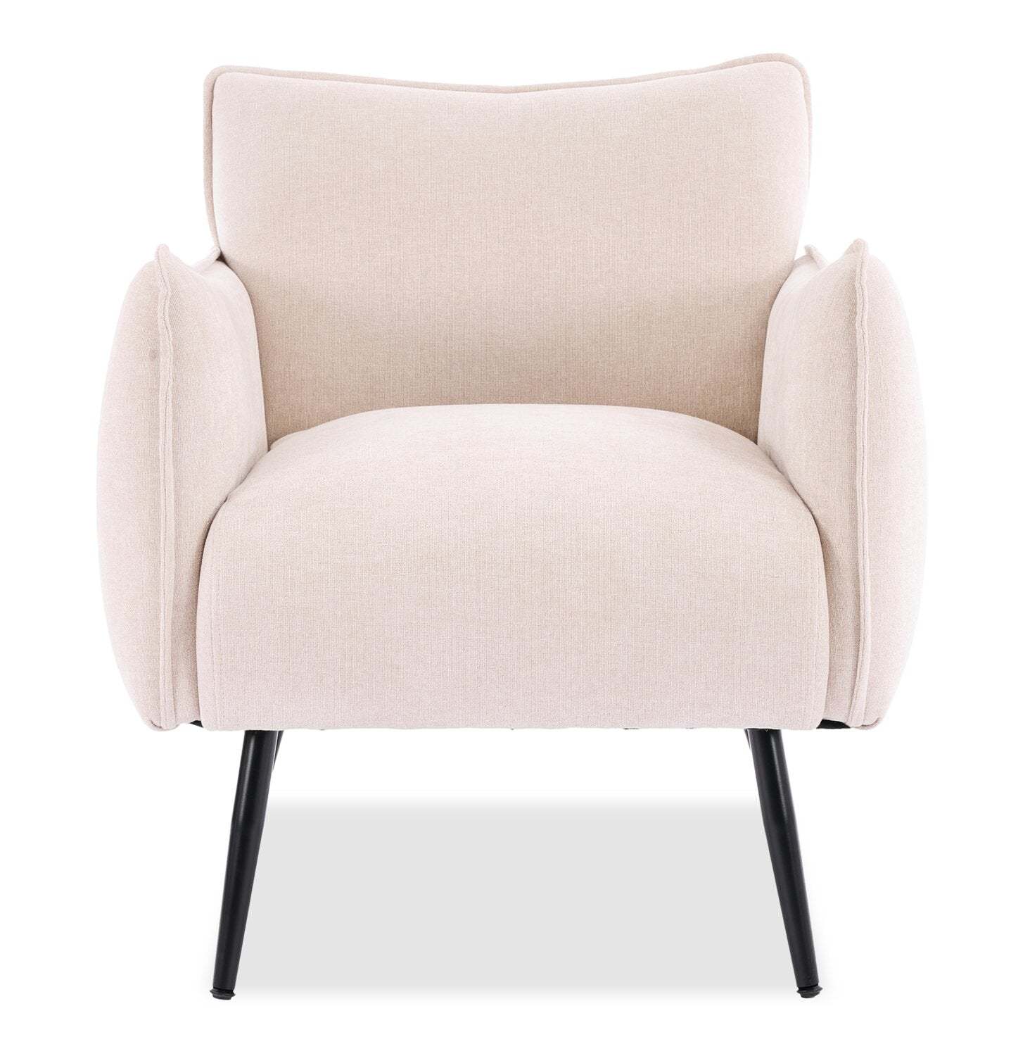 Fauteuil d'appoint en tissu d'apparence lin Arlo 29,5 – Gris clair | Fauteuil d'appoint Arlo de 29,5 po en tissu d'apparence lin - gris clair