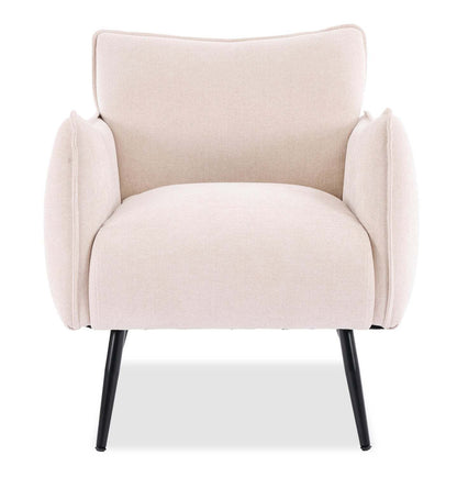 Fauteuil d'appoint en tissu d'apparence lin Arlo 29,5 – Gris clair | Fauteuil d'appoint Arlo de 29,5 po en tissu d'apparence lin - gris clair