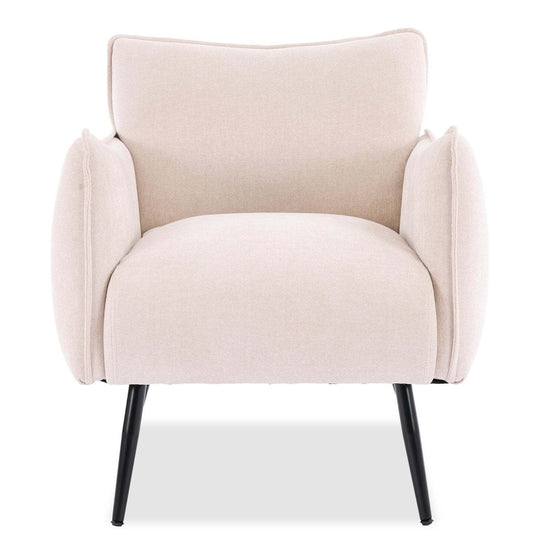 Fauteuil d'appoint en tissu d'apparence lin Arlo 29,5 – Gris clair | Fauteuil d'appoint Arlo de 29,5 po en tissu d'apparence lin - gris clair