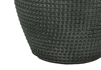 Lampe de table texturée de 24 po noire avec abat-jour cylindrique