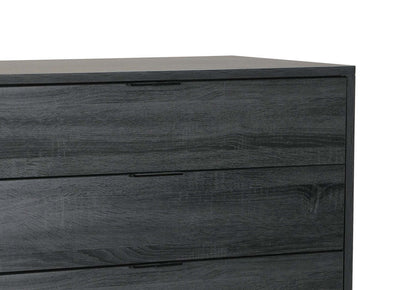 Nash Bedroom Chest of Drawers, 4-Drawer, 35.4W x 35.5H, Modern Mid-Century - Dark Grey | Commode verticale moderne du milieu du 20e siècle Nash de 35,4 po (L) x 35,5 po (H) à 4 tiroirs pour la chambre à coucher - gris foncé