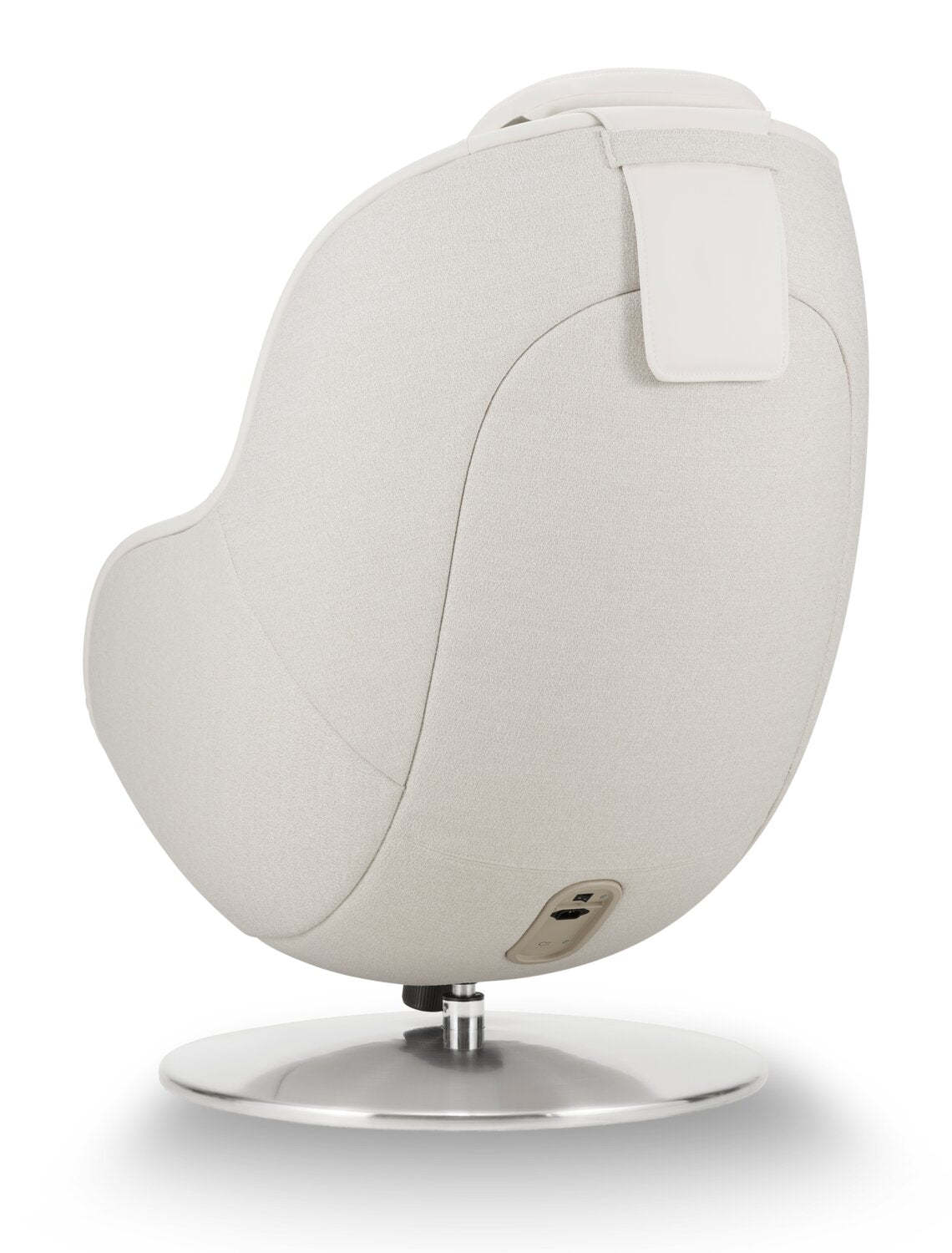 Fauteuil de massage inclinable LG de 29,6 po en tissu d'apparence cuir avec pouf assorti - beige
