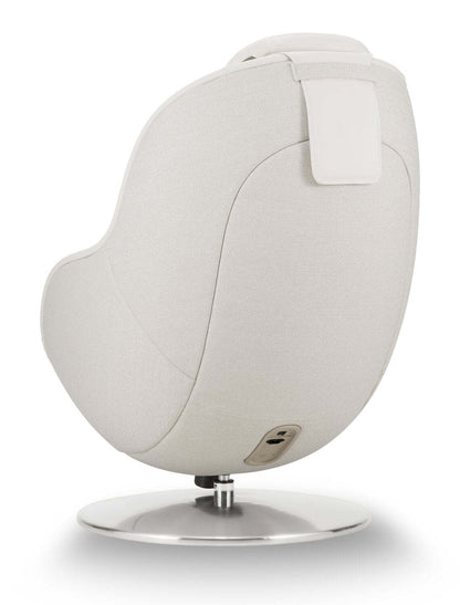 Fauteuil de massage inclinable LG de 29,6 po en tissu d'apparence cuir avec pouf assorti - beige