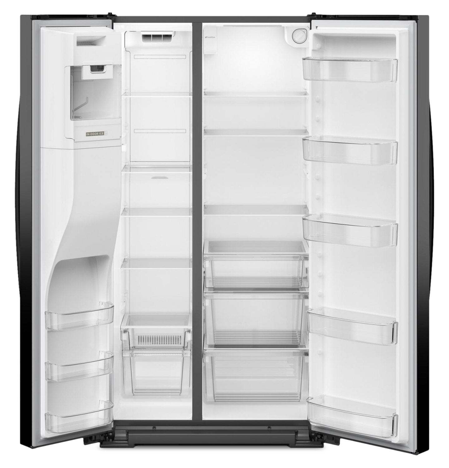Réfrigérateur Whirlpool de 36 po et de 21 pi³ à compartiments juxtaposés - noir - WRSC5536RB | Whirlpool 36 21 Cu. Ft. Side-by-Side Refrigerator - Black - WRSC5536RB