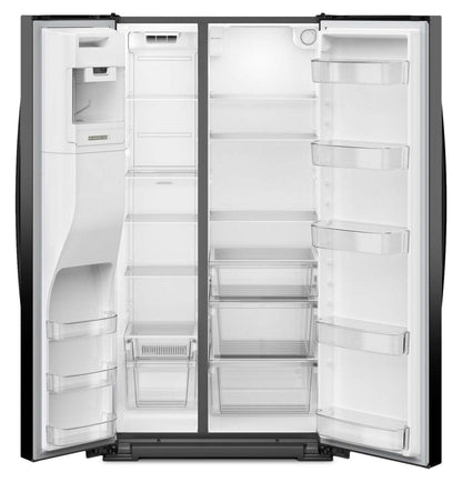 Réfrigérateur Whirlpool de 36 po et de 21 pi³ à compartiments juxtaposés - noir - WRSC5536RB | Whirlpool 36 21 Cu. Ft. Side-by-Side Refrigerator - Black - WRSC5536RB
