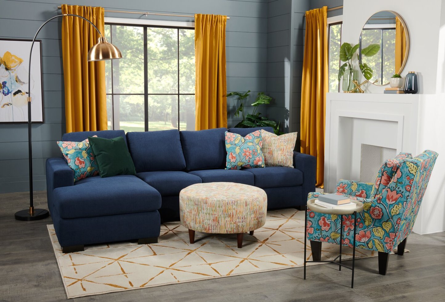 Sofa Lab Track LAF Chaise - Pax Navy | Fauteuil long de droite Track de la collection Sofa Lab - Pax Navy | TR243149