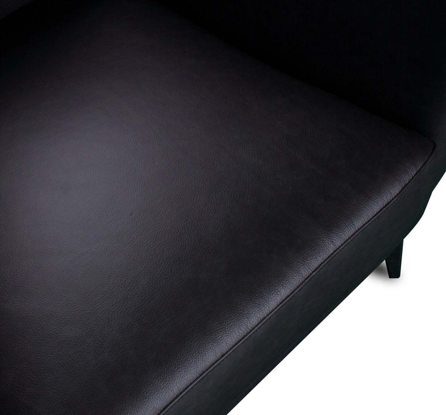 Melrose 60.5 Top-Grain Genuine Leather Loveseat with Metal Legs - Black | Causeuse Melrose de 60,5 po en cuir véritable de qualité supérieure avec pattes en métal - noire