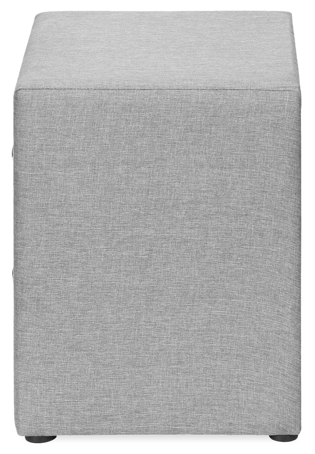 Table de nuit rembourrée à 2 tiroirs Zara, 20,5 L x 20,75 H - Gris | Table de nuit rembourrée Zara de 20,5 po (l) x 20,75 po (H) à 2 tiroirs - grise