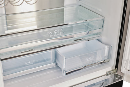 Réfrigérateur Classic Rétro par Unique de 36 po et de 21,4 pi3 de profondeur comptoir - noir minuit - UGP-595L B AC | U595LBAC