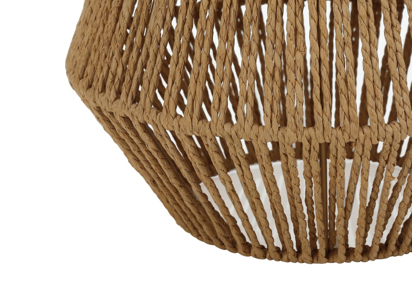 22 Boho Brown Rope Table Lamp|Lampe de table bohème de 22 po en corde brune