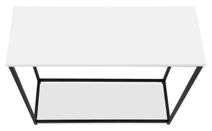 Alma 31.5 Modern Sofa Table - White with Black Metal Frame|Table de salon moderne Alma de 31,5 po - blanche avec armature en métal noir