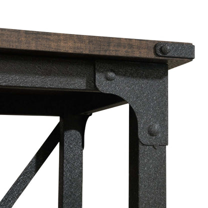 Crédence de bureau Lewis - Chêne carbone| Bahut de bureau Lewis - chêne carbone | LEWISLIB