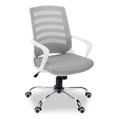 Felton 24 Office Chair - White with Grey Mesh|Chaise de bureau Felton de 24 po - blanche avec mailles grises