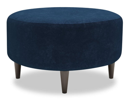 Fabriqué au Canada Sofa Lab personnalisable Pouf en tissu velours The Curve 31 - Bleu royal | Pouf The Curve de Sofa Lab de 31 po fabriqué au Canada en tissu de velours - bleu Royal Blue | CURV3188