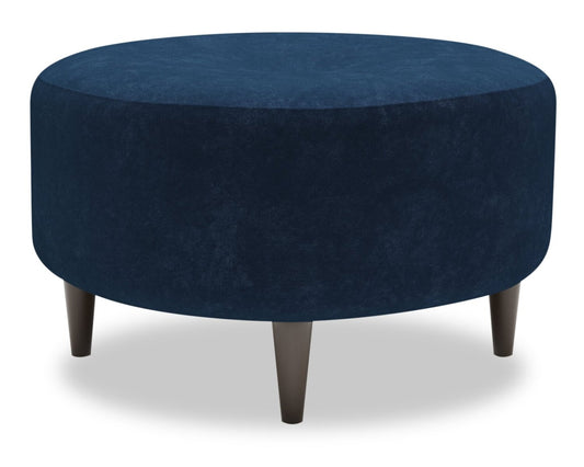 Fabriqué au Canada Sofa Lab personnalisable Pouf en tissu velours The Curve 31 - Bleu royal | Pouf The Curve de Sofa Lab de 31 po fabriqué au Canada en tissu de velours - bleu Royal Blue | CURV3188