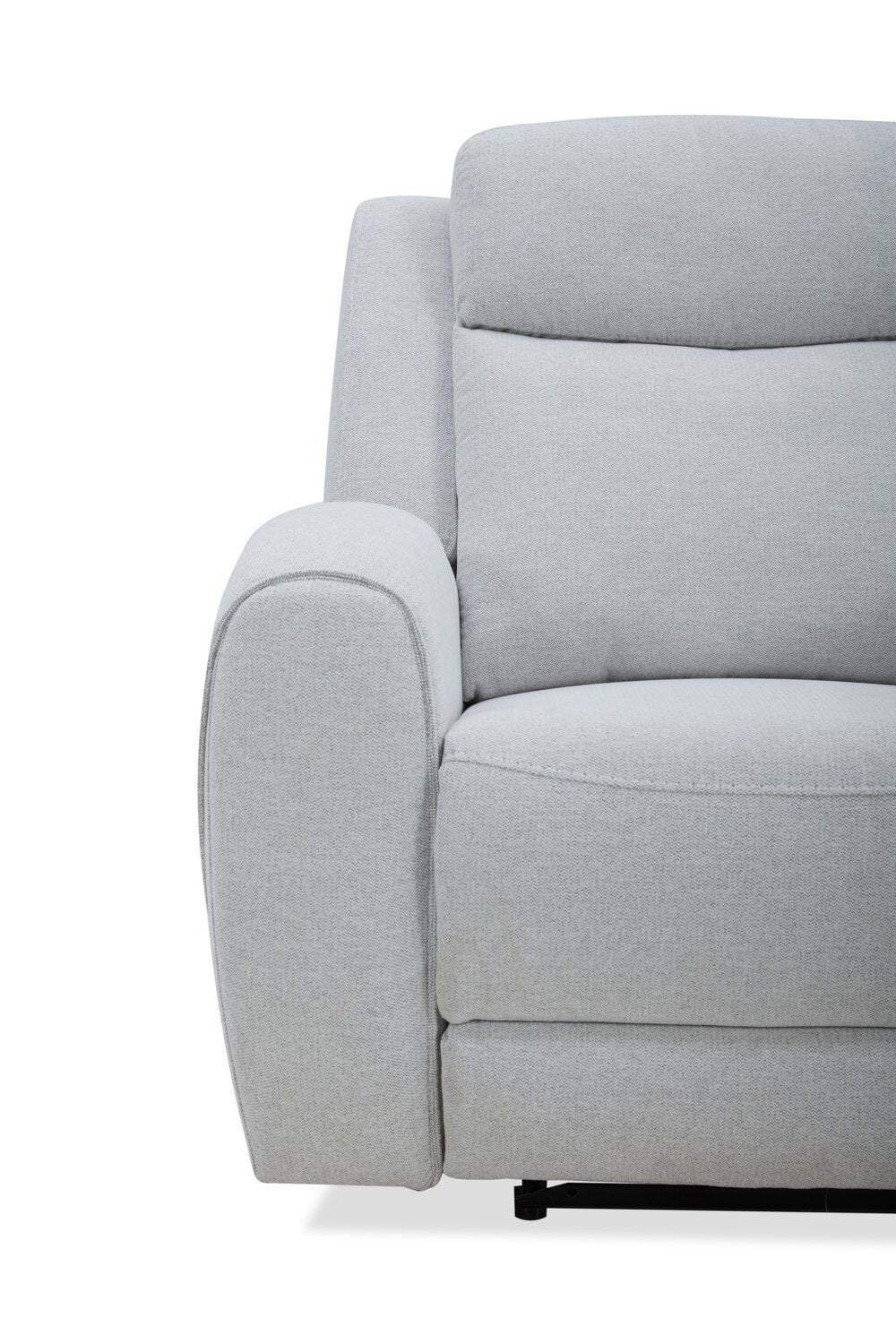 Fauteuil à inclinaison électrique Reign de 41,25 po en tissu avec port USB - gris pierre Bronco