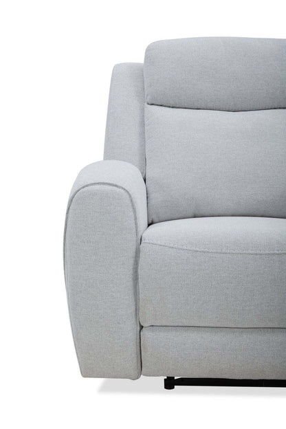 Reign 78 Fabric Power Reclining Loveseat with Console - Bronco Stone Grey | Causeuse à inclinaison électrique Reign de 78 po en tissu avec console - gris pierre Bronco