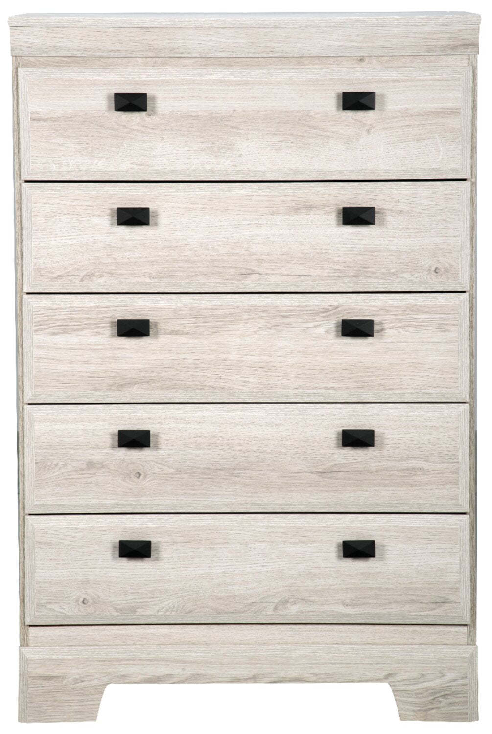 Commode de chambre à coucher Yorkdale, 5 tiroirs, 31,1 l x 47,4 h, fabriquée au Canada - Blanc | Commode verticale Yorkdale de 31,1 po (L) x 47,4 po (H) à 5 tiroirs pour la chambre à coucher, fabriquée au Canada - blanche