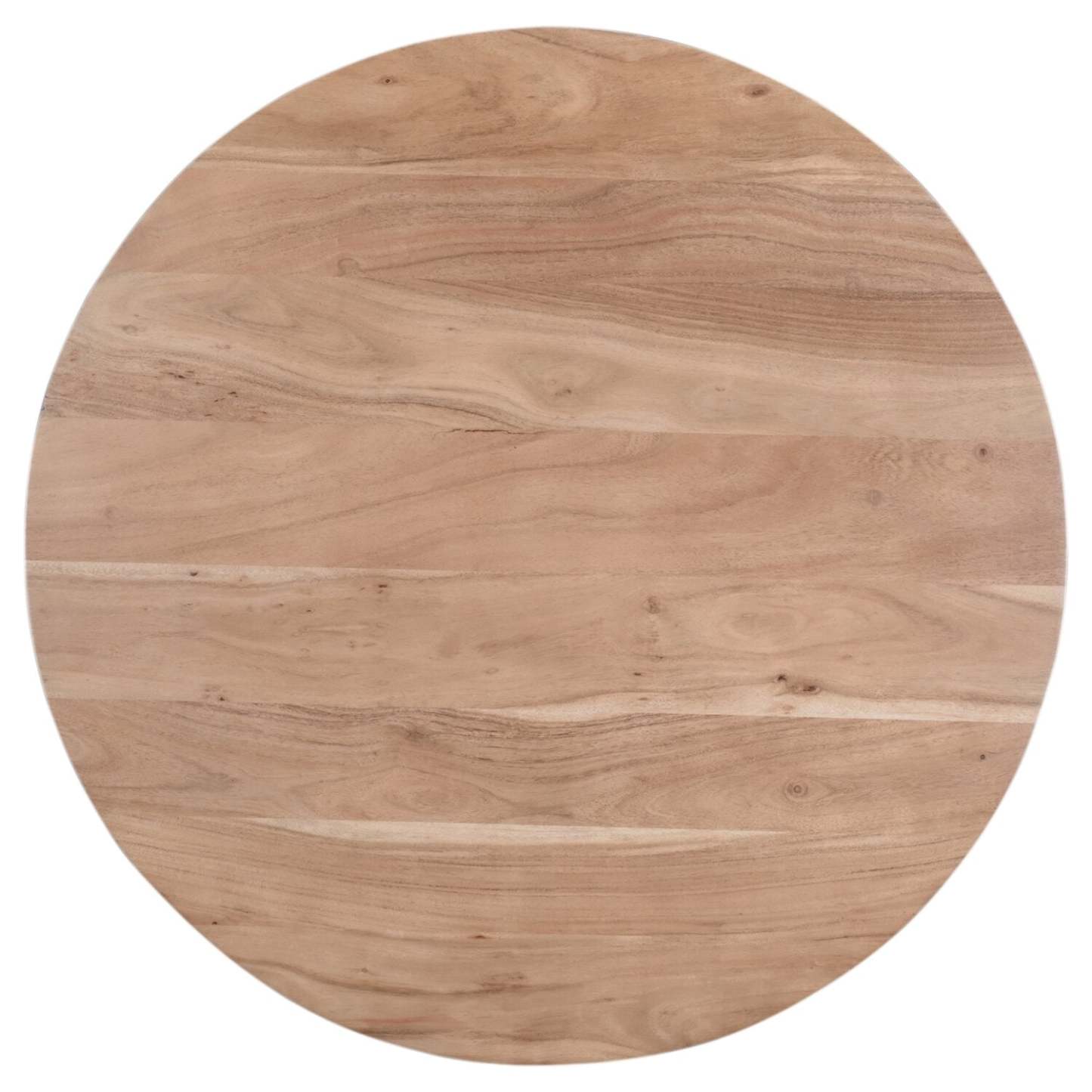 Table à manger Miya, bois d'acacia, métal, 36 W ronde - Naturel | Table de salle à manger ronde Miya de 36 po (L) en acacia et métal - naturel