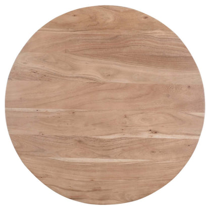 Table à manger Miya, bois d'acacia, métal, 36 W ronde - Naturel | Table de salle à manger ronde Miya de 36 po (L) en acacia et métal - naturel