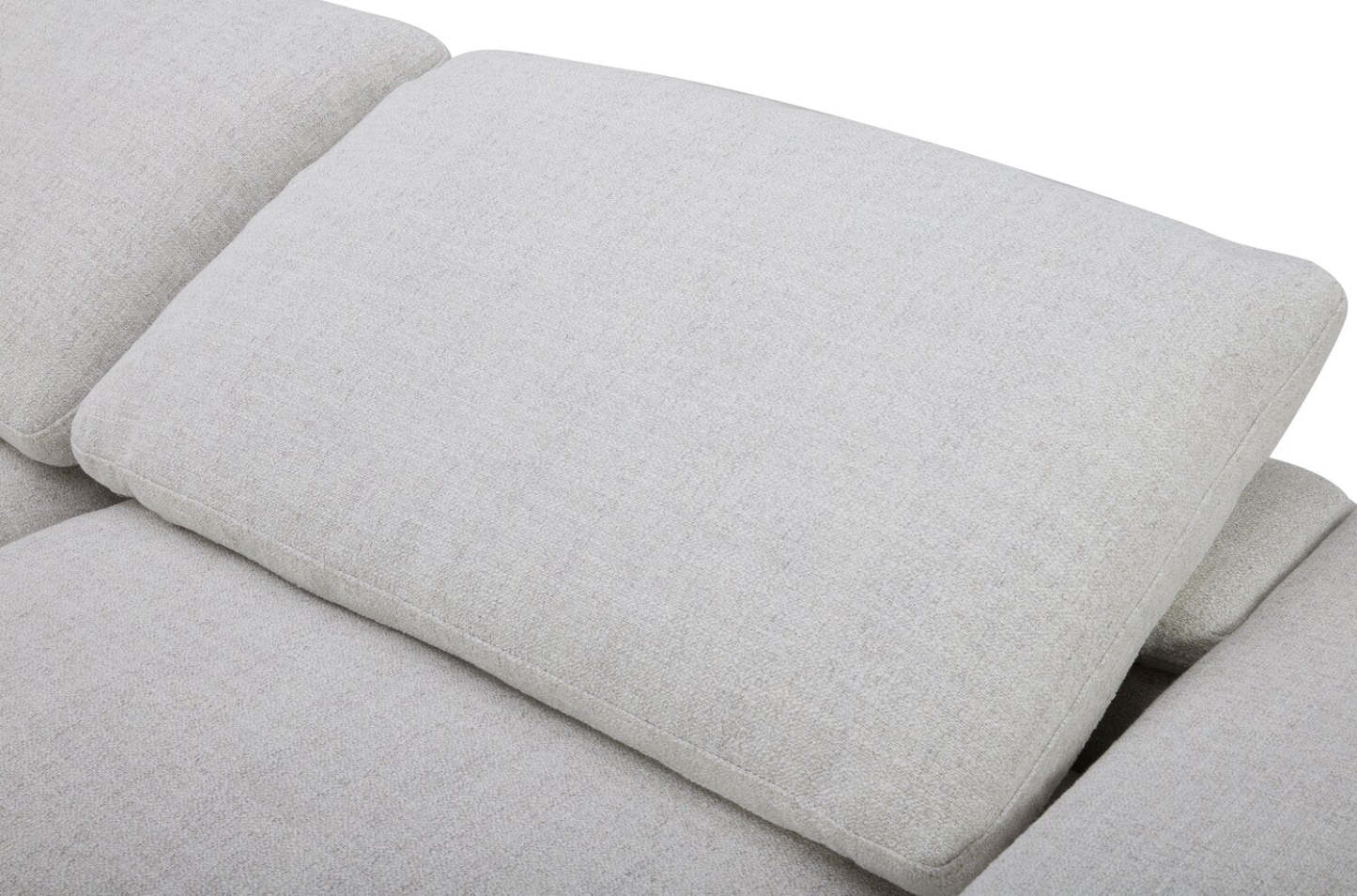 Sofa sectionnel modulaire Sky 4 pièces en tissu avec coussins amovibles en duvet et plumes - blé Nathan
