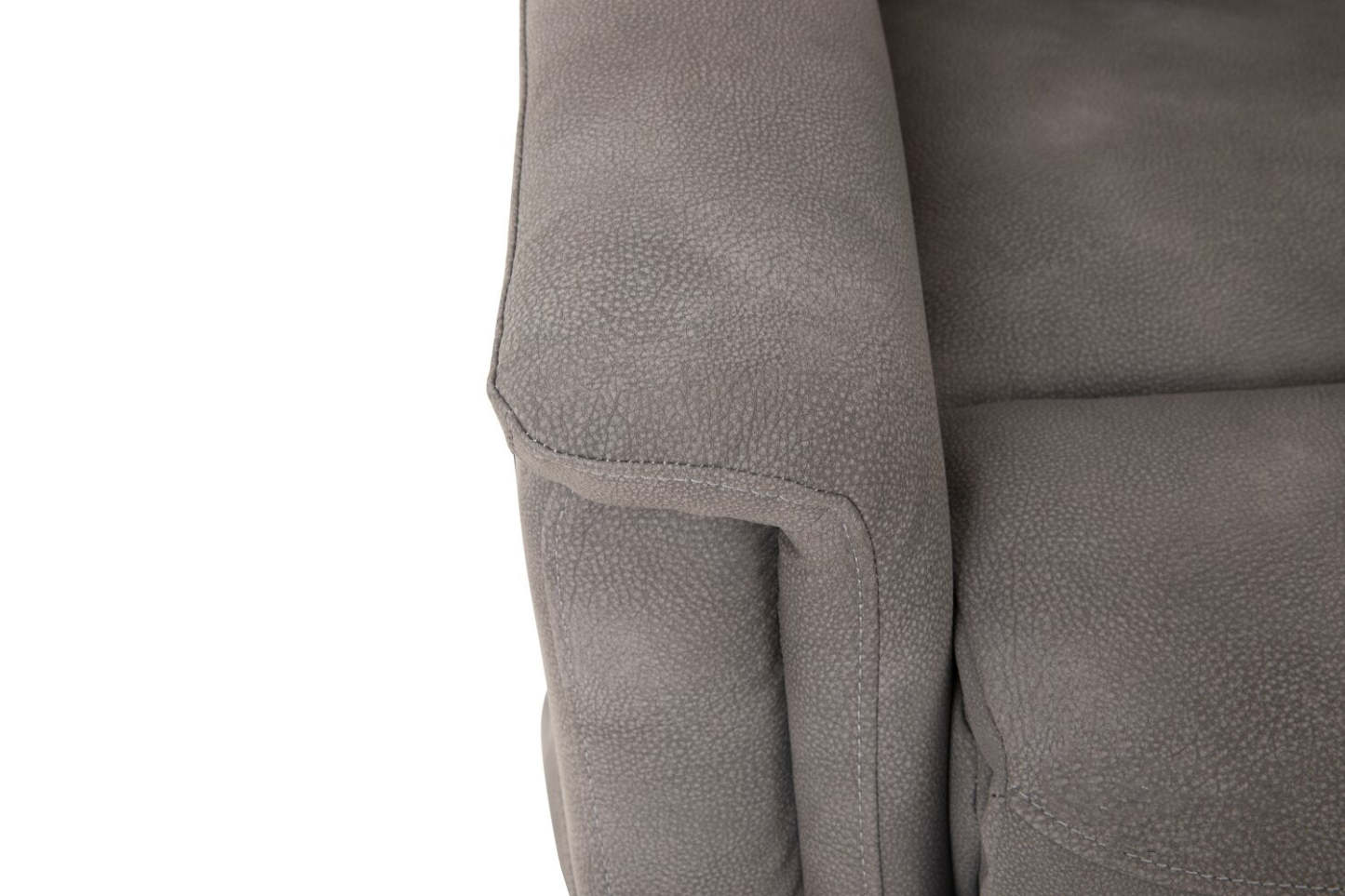 Claire 34 Fauteuil basculeur à inclinaison électrique en tissu d’apparence cuir - gris anthracite