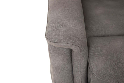 Claire 34 Fauteuil basculeur à inclinaison électrique en tissu d’apparence cuir - gris anthracite