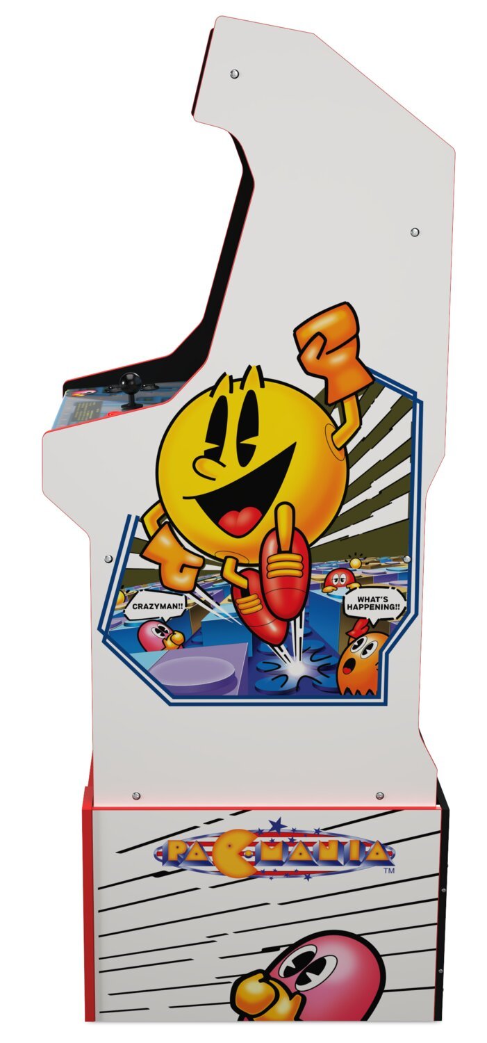 Arcade1Up Bandai Namco Legacy PAC-MANIA™ Edition Armoire d'arcade avec Riser | Borne d'arcade édition Bandai Namco Legacy PAC-MANIAMC de Arcade1Up avec plateforme | PACMANIE