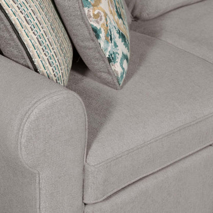 Scott Living Haven 2-Piece Right-Facing Chenille Fabric Sleeper Sectional with Storage Chaise - Grey | Canapé-lit sectionnel de droite Haven de Scott Living 2 pièces en tissu de chenille avec chaise longue de rangement - gris