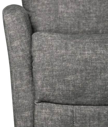 Jeffry 30.3 Fauteuil inclinable pivotant et coulissant en tissu velours - Gris | Fauteuil pivotant, coulissant et inclinable Jeffry de 30,3 po en tissu de velours - gris