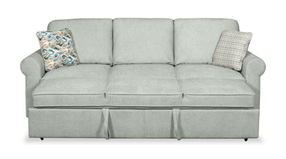 Scott Living Haven 96 Sofa-lit en tissu de chenille avec pattes en bois - bleu écume de mer
