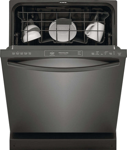 Frigidaire Gallery 24 Lave-vaisselle encastrable à commande supérieure 52 dBA - Acier inoxydable noir Smudge-Proof™… | Lave-vaisselle encastré Frigidaire Gallery de 24 po et de 52 dBA avec commandes sur le dessus - acie…