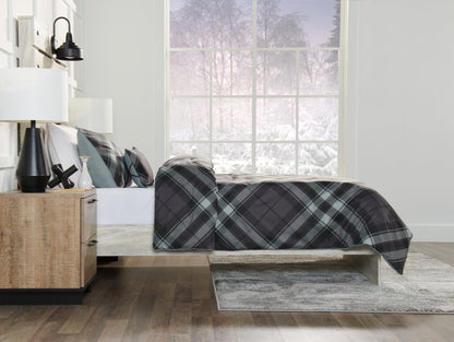 Ensemble d'édredon double 3 pièces William - Gris | Ensemble d'édredon William 3 pièces pour lit simple - gris | WLIAM3TW