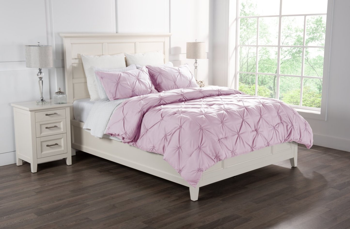 Penelope 3-Piece Full/Queen Comforter Set - Pink | Ensemble d'édredon Penelope 3 pièces rose pour lit double ou grand lit