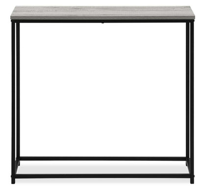 Alma 31.5 Modern Sofa Table - Grey with Black Metal Frame|Table de salon moderne Alma de 31,5 po - grise avec armature en métal noir