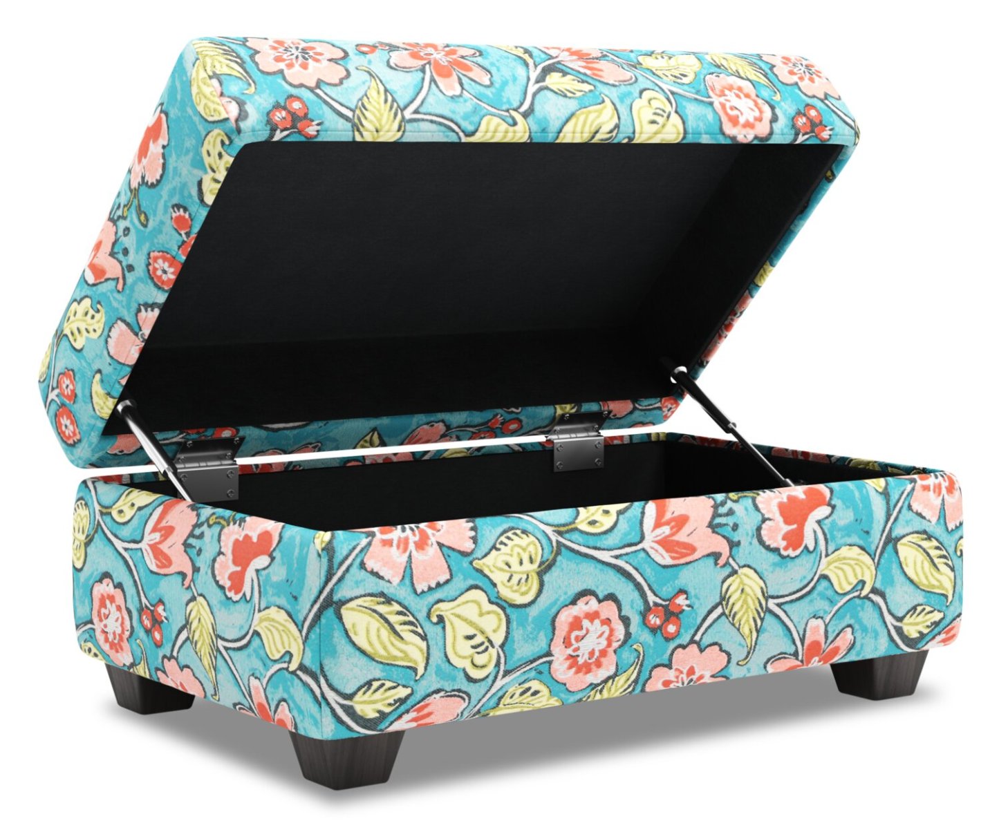 Fabriqué au Canada Pouf de rangement personnalisable The Trunk 39 en tissu - Malibu multicolore | Pouf de rangement The Trunk de Sofa Lab de 39 po fabriqué au Canada en tissu - Malibu multicolore | TRUN1144