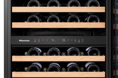 Hisense 4,9 pi3 Refroidisseur à vin à 2 zones pour 46 bouteilles avec Wi-Fi - acier inoxydable - HWD046N6SS | Refroidisseur à vin à 2 zones Hisense de 4,9 pi3 pour 46 bouteilles avec Wi-Fi - acier inoxydable - HWD046N6SS | HWD046NS