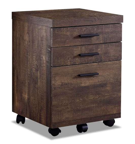 Bruno 18.25 3-Drawer Filing Cabinet - Brown|Classeur Bruno de 18,25 po à 3 tiroirs - brun