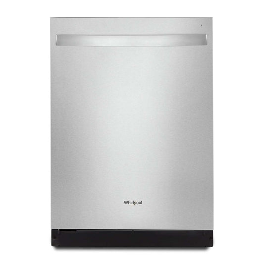 Lave-vaisselle Whirlpool 24 51 dBA encastrable à commande supérieure avec troisième panier - Acier inoxydable résistant aux empreintes digitales… | Lave-vaisselle encastré Whirlpool de 24 po et de 51 dBA avec commandes sur le dessus et 3e panier - …