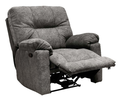 Fabriqué au Canada Fauteuil inclinable coulissant en tissu Gybson 38 - Gris | Fauteuil coulissant inclinable Gybson de 38 po fabriqué au Canada en tissu - gris