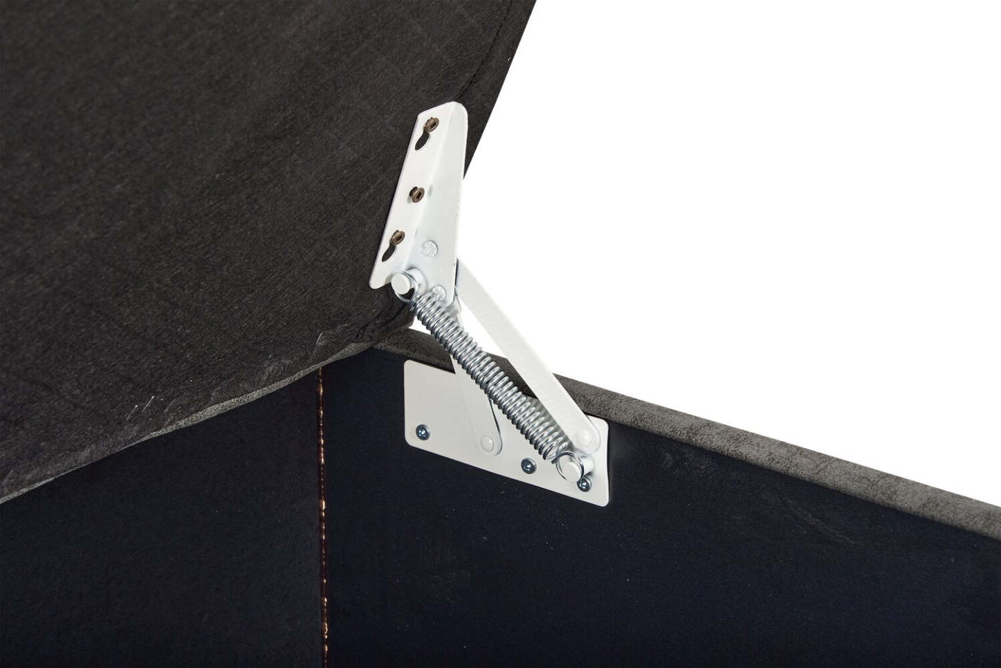 Made in Canada Morty 48 Leather-Look Fabric Storage Ottoman - Grey | Pouf de rangement Morty de 48 po fabriqué au Canada en tissu d’apparence cuir - gris