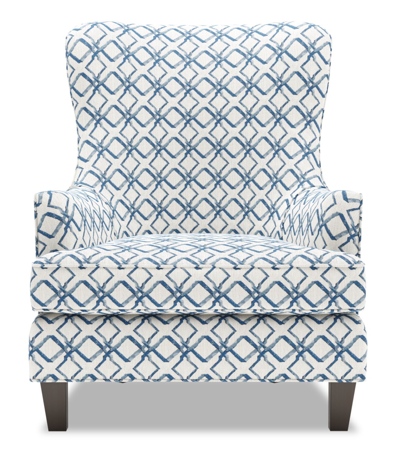 Fauteuil d'appoint à oreilles Sofa Lab personnalisable de 32 po fabriqué au Canada en tissu - Océan multicolore | AILE1154