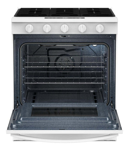 Cuisinière à gaz Whirlpool de 5 pi³ et de 30 po avec cuisson à air - blanche - WSGS5030SW